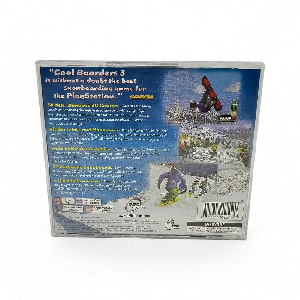 Cool Boarders 3 Sony PlayStation 1 Retro 90s Snowboarding Game Winter Sports